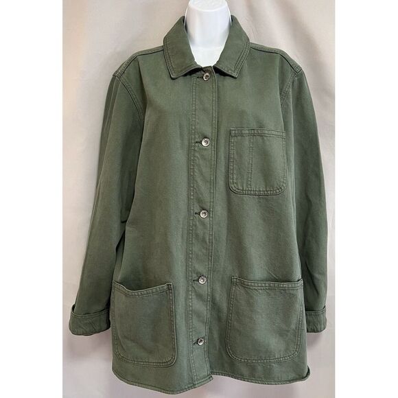 Old Navy Military Jacket Women , 100% Cotton. Women's Sz Large Tall - Picture 2 of 12